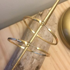 Neiman Marcus Gold Plated Hoops